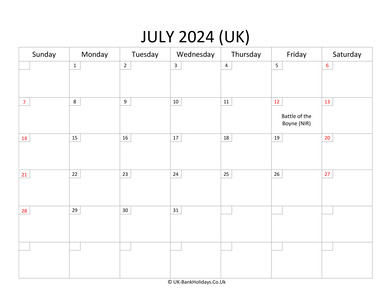 free printable uk calendar july 2024