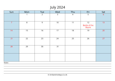 july 2024 monthly uk calendar printable