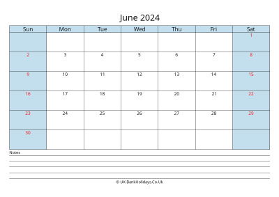 june 2024 monthly uk calendar printable