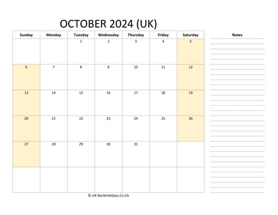 October 2024 Calendar That Work