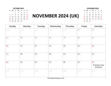 Printable Calendar November 2024