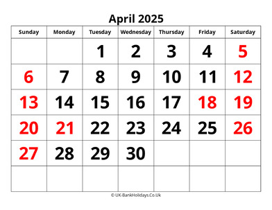april 2025 pdf uk calendar
