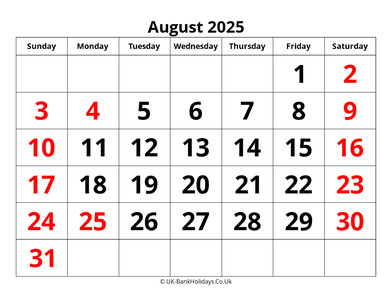 august 2025 pdf uk calendar