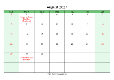 august 2027 uk calendar to print