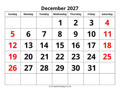 december 2027 pdf uk calendar