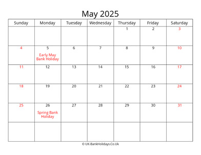editable may 2025 monthly uk calendar