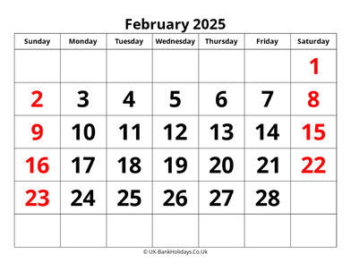 february 2025 pdf uk calendar