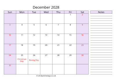 free printable december 2028 uk calendar