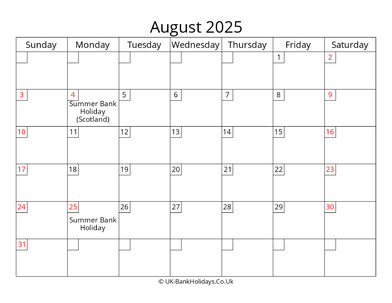 free printable uk calendar august 2025