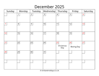 free printable uk calendar december 2025