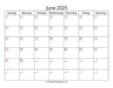 free printable uk calendar june 2025