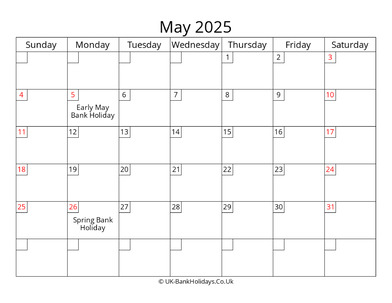 free printable uk calendar may 2025