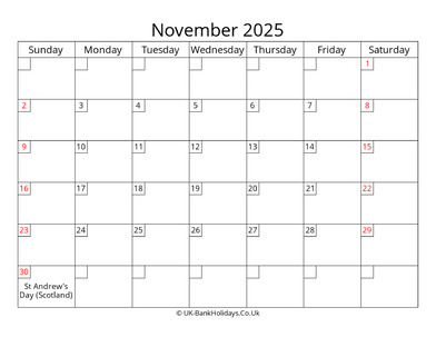Free Printable Calendar November 2025