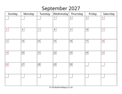 free printable uk calendar september 2027