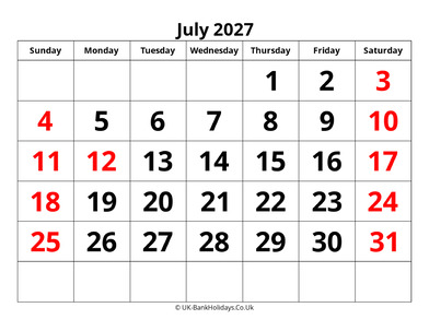 july 2027 pdf uk calendar