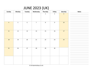 june 2023 uk calendar that work