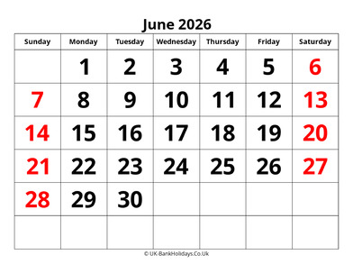 june 2026 pdf uk calendar