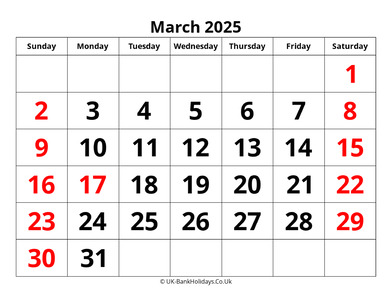 march 2025 pdf uk calendar