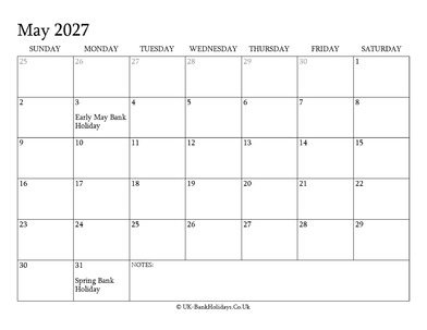 may 2027 editable uk calendar with holidays