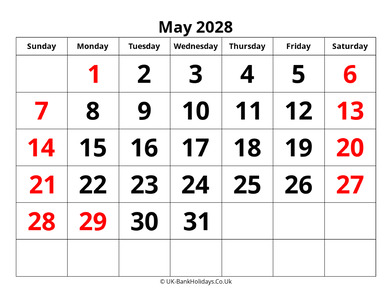 may 2028 pdf uk calendar