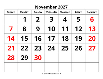 november 2027 pdf uk calendar