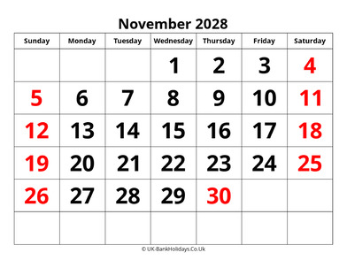 november 2028 pdf uk calendar