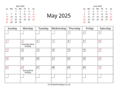 printable uk calendar may 2025