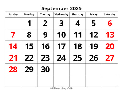 september 2025 pdf uk calendar