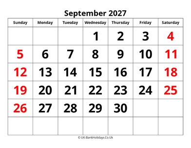 september 2027 pdf uk calendar