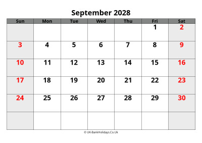 september 2028 word uk calendar